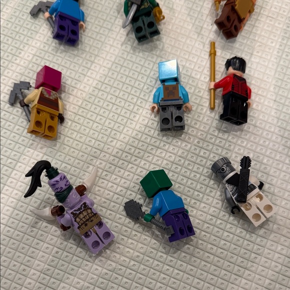 Lego Minifigure Set with Red, Blue, and Gold Accents - Picture 7 of 9